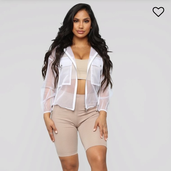 Fashion Nova See-Through Windbreaker - Picture 4 of 5